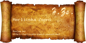 Herlicska Zseni névjegykártya